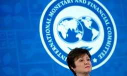 la directrice générale du Fonds monétaire international (FMI), Kristalina Georgieva, le 14 avril 2023 à Washington