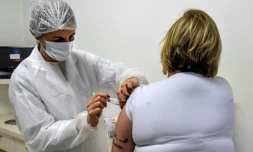 Un site de l'essai clinique du vaccin d'AstraZeneca à Sao Paulo, au Brésil, le 24 juillet 2020