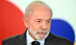 Le président brésilien Luiz Inacio Lula da Silva en conférence de presse au palais du Planalto, le 3 juin 2025 à Brasilia