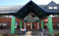L'hôpital de Salisbury où sont soignés un ex-espion russe Serguei Skripal et sa fille, le 6 mars 2018