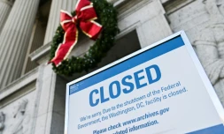 Les Archives nationales sont fermées à Washington à cause du "shutdown", le 22 décembre 2018