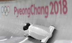 La Russe Nadezhda Sergeeva lors d'une session d'entraînement à Pyeongchang, le 7 février 2018