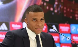 Kylian Mbappé lors de sa conférence de presse de présentation au Réal Madrid, à Madrid, le 16 juillet 2024
