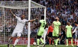 Jese Rodriguez, sous le maillot le Real Madrid contre Manchester City en Ligue des champions, le 4 mai 2016 Ă Santiago Bernabeu