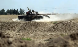 Opération des forces irakiennes contre le groupe jihadiste Etat islamique, le 26 mai 2016 près de Fallouja en Irak