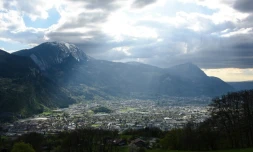 Vue générale de la vallée de l'Arve le 17 avril 2017