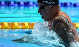 Le Britannique Adam Peaty en demi-finales des Mondiaux de natation, le 21 juillet 2019 Ă Gwangju