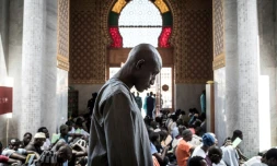Avant une prière pour le coronavirus dans une mosquée à Dakar, le 4 mars 2020