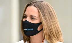 Claire Williams, dirigeante de l'équipe de F1 Williams, sur le paddock du Grand Prix de Hongrie le 16 juillet 2020 à Mogyorod près de Budapest