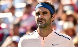 Le Suisse Roger Federer lors de la finale du tournoi de Montréal face à l'Allemand Alexander Zverev, le 13 août 2017 