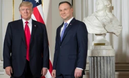 Les présidents américain Donald Trump et polonais Andrzej Duda à Varsovie le 6 juillet 2017