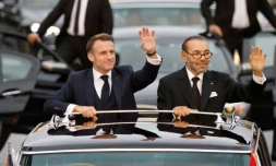 Le roi Mohammed VI (à droite) du Maroc et le président français Emmanuel Macron à Rabat, la capitale, le 28 octobre 2024