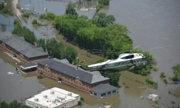 Inondations le 19 juin 2008 à Iowa City aux Etats-Unis