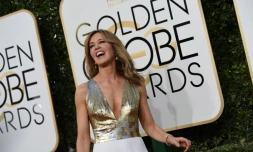 L'actrice Felicity Huffman sur ke tapis rouge des Golden Globes, le 8 janvier 2017