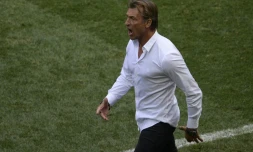 Le sélectionneur français du Maroc Hervé Renard lors du match du Mondial contre le Portugal, le 20 juin 2018 à Moscou  