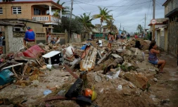 Une rue de La Havane après le passage de l'ouragan Irma, le 10 septembre 2017