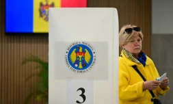 Les Moldaves élisent leurs nouveaux députés, Chisinau, le 28 septembre 2025 Les Moldaves votaient le 28 septembre 2025