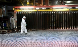 Dans l'usine de fabrication de zinc Nyrstar à Auby, dans le nord de la France, le 7 janvier 2022