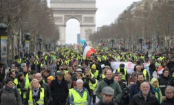 Manifestation des "gilets jaunes" sur les Champs-Elysées à Paris, le 2 mars 2019 