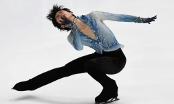 Le Japonais Yuzuru Hanyu, le 16 novembre 2018 à Moscou