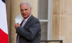 Le ministre chargé des PME Alain Griset arrive au palais de l'Elysée à Paris le 29 avril 2021