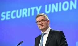 Le commissaire européen à la sécurité Julian King, le 7 septembre 2017 à Bruxelles en Belgique