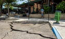 Une fissure, à Ponce, provoquée par l'un des tremblements de terre qui a frappé Porto Rico ces derniers jours