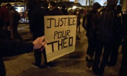 Des manifestants demandent "justice pour Théo", le 9 février 2017 à Rennes