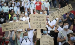 Des soignants manifestent à Strasbourg, le 16 juin 2020