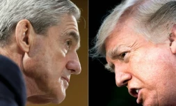 Donald Trump (droite) et Robert Mueller, le procureur spécial qui enquête sur une ingérence russe dans la campagne présidentielle de 2016