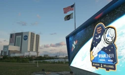 Au centre spatial Kennedy en Floride avant la premiĂšre mission avec astronautes de la capsule Starliner de Boeing, le 1er juin 2024