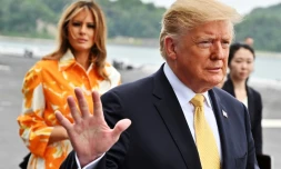 Le président américain Donald Trump et son épouse Melania, le 28 mai 2019 à Yokosuka, au Japon