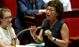 La ministre de la Transition écologique, Monique Barbut, à l'Assemblée nationale, le 24 juin 2026 à Paris