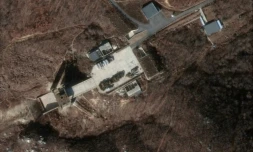 Image stellite de DigitalGlobe, du site de lancement de fusées de Sohae, en Corée du Nord, le 5 décembre 2018