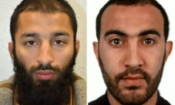 Une photo diffusée le 5 juin 2017 par la police de Londres de deux des trois assaillants de l'attentat meurtrier: Khuram Butt (g) et Rachid Redouane