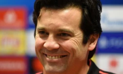 Santiago Solari entraîneur du Real Madrid en conférence de presse à Plzen le 6 novembre 2018