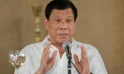 L'ex-président philippin Rodrigo Duterte, le 13 mars 2017 au palais présidentiel de Manille