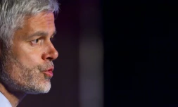Le patron des députés LR Laurent Wauquiez, le 22 mars 2025, à Epinal, dans les Vosges