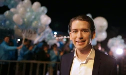 Le président du Parti populaire autrichien (ÖVP) le 11 octobre 2017 à Vienne