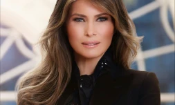 Premier portrait officiel de Melania Trump diffusé lundi 3 avril 2017 par la Maison Blanche 