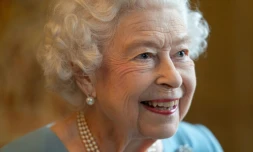 La reine Elizabeth II le 5 février 2022 lors d'une réception à Sandringham, son palais à Norfolk (au nord-est de Londres)