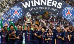 Le Paris SG a remporté la Supercoupe d'Europe en battant Tottenham aux tirs au but le 13 août 2025 à Udine (Italie)
