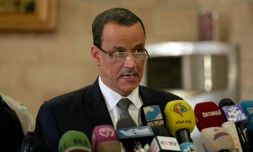 Le médiateur de l'ONU au Yémen, Ismaïl Ould Cheikh Ahmed, le 14 janvier 2016 à Sanaa