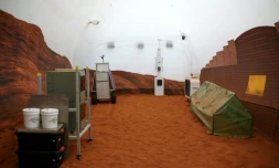 Une maison construite par la Nasa pour simuler la vie sur Mars à Houston, aux Etats-Unis, le 11 avril 2023