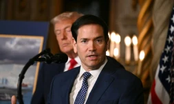 Le secrétaire d'Etat américain Marco Rubio, à Palm Beach aux Etats-Unis, le 22 décembre 2025