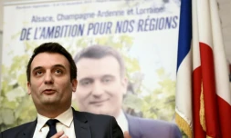 Florian Philippot, lors d'une conférence de presse à Metz le 8 décembre 2015