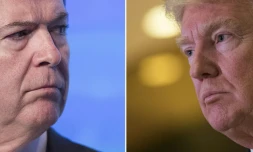 James Comey, le 8 septembre 2016 à Washington et Donald Trump, photographié le 13 janvier 2017 à New York