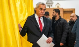 Le candidat d'extrême droite à la présidentielle roumaine Calin Georgescu, le 1er décembre 2024 à Bucarest