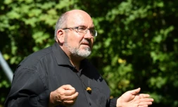 Le père Pierre Vignon à Saint-Martin-du-Vercors le 22 août 2018