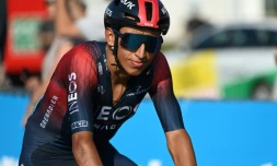 Le Colombien Egan Bernal lors de l'étape Alleroed-Koege, Danemark, le 16 août 2022
